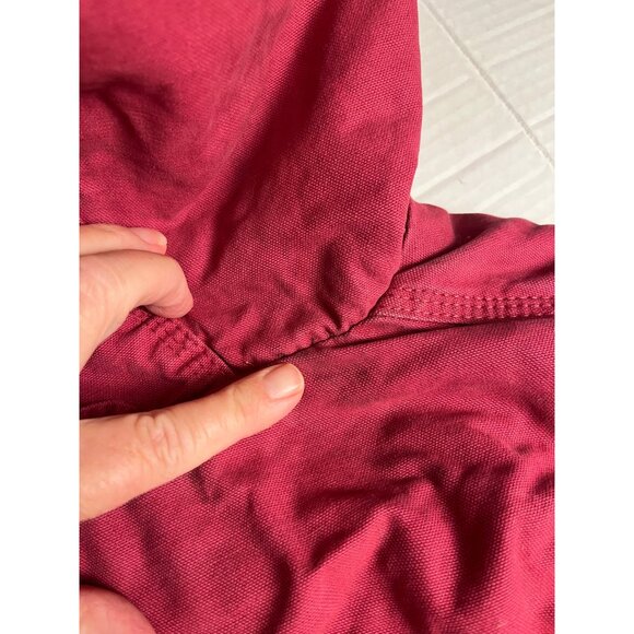 C.E. Schmidt women’s pink Hooded Work Jacket L Sherpa Lined Cotton canvas coat - Picture 14 of 16